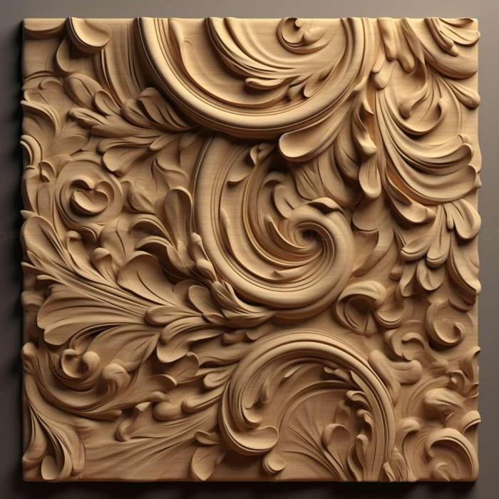 Patterns and decorations (stl edge 2, PATTERN_2062) 3D models for cnc